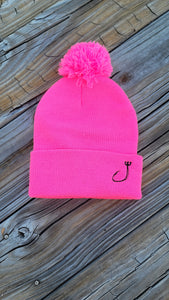 Hat Hot Pink Pom Pom Beanie