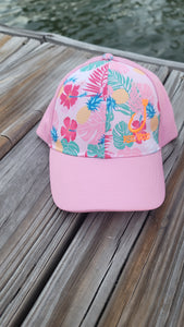 Hat Youth Pink Tropical